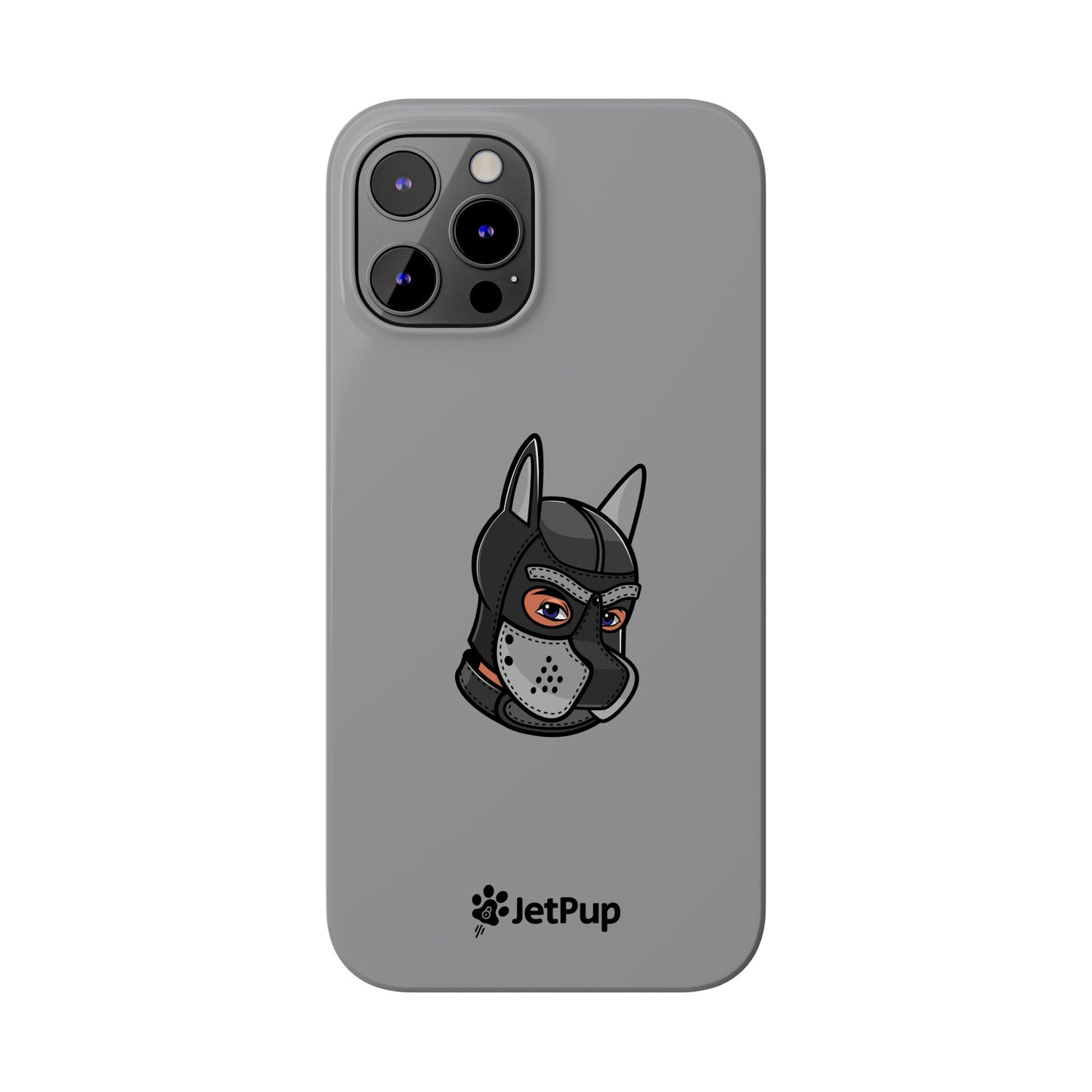 Pup Hood Slim iPhone Cases - Grey