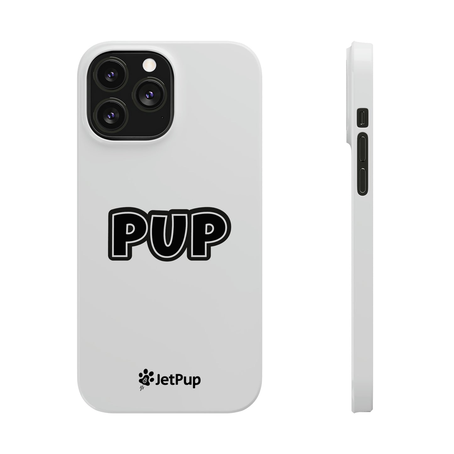 Pup Slim iPhone Cases - White