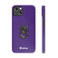 Pup Hood Slim iPhone Cases - Purple