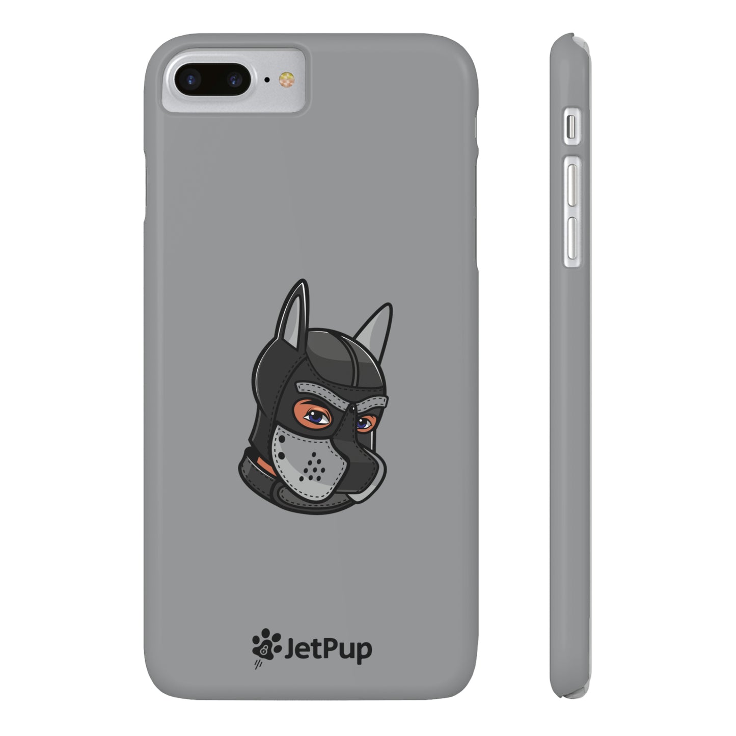 Pup Hood Slim iPhone Cases - Grey