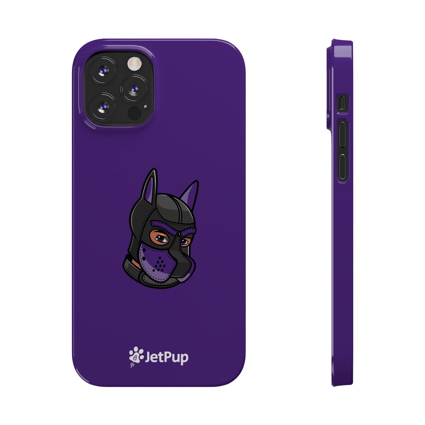 Pup Hood Slim iPhone Cases - Purple