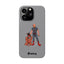 Dad & Pup Slim iPhone Cases - Grey