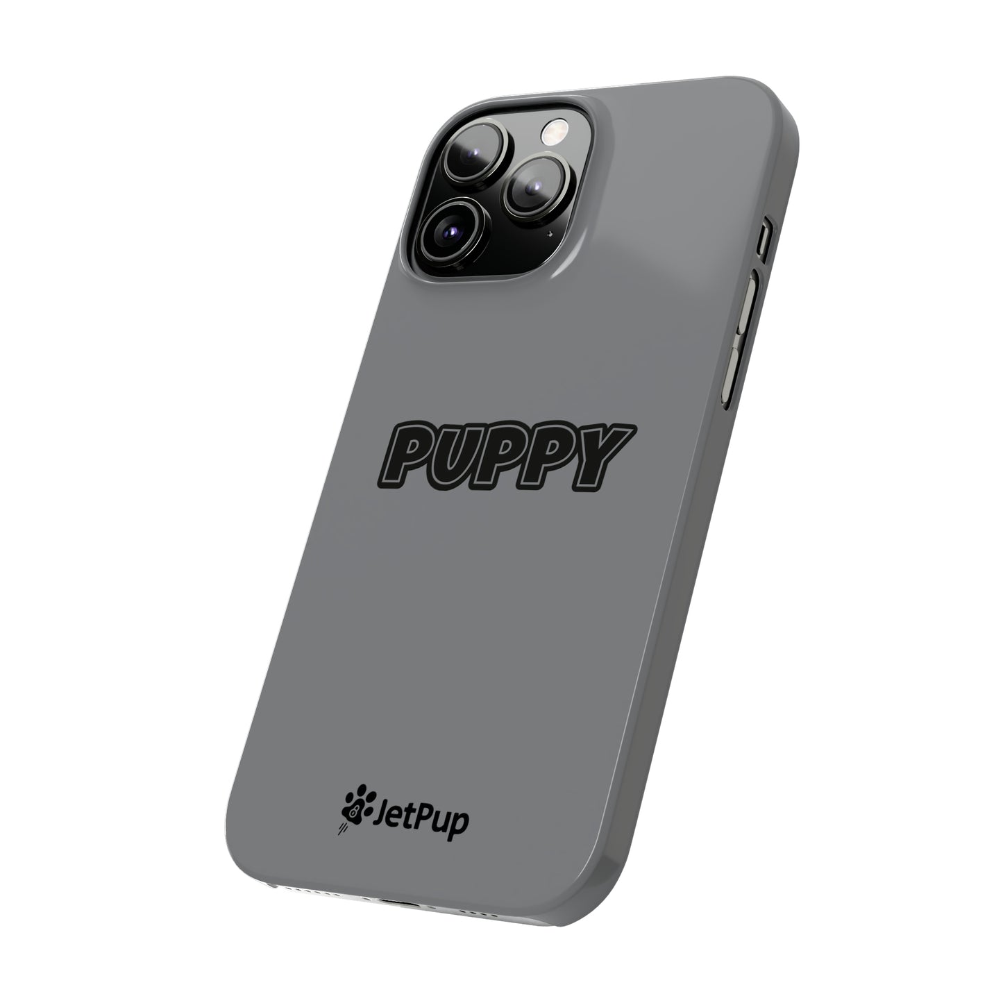 Puppy Slim iPhone Cases - Grey