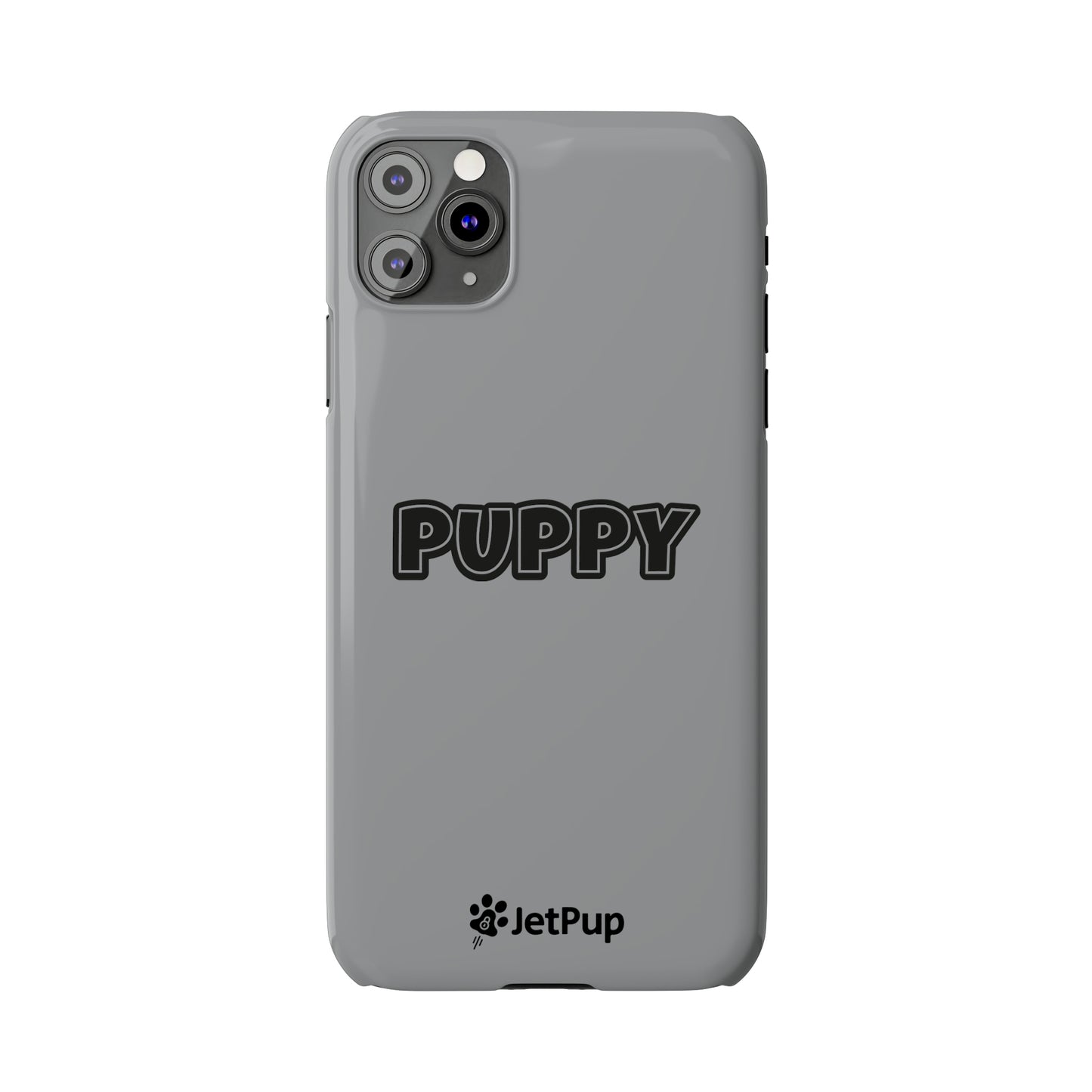 Puppy Slim iPhone Cases - Grey