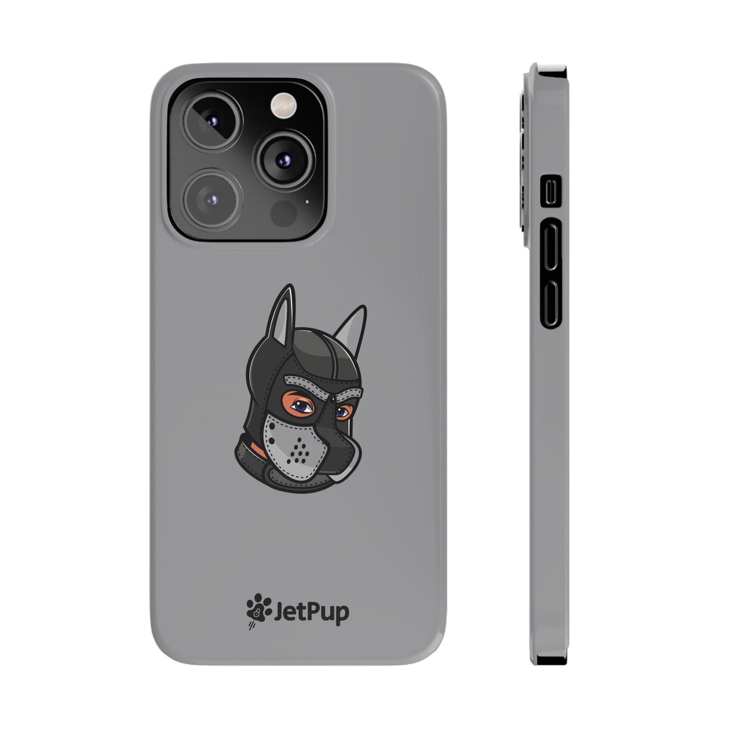 Pup Hood Slim iPhone Cases - Grey