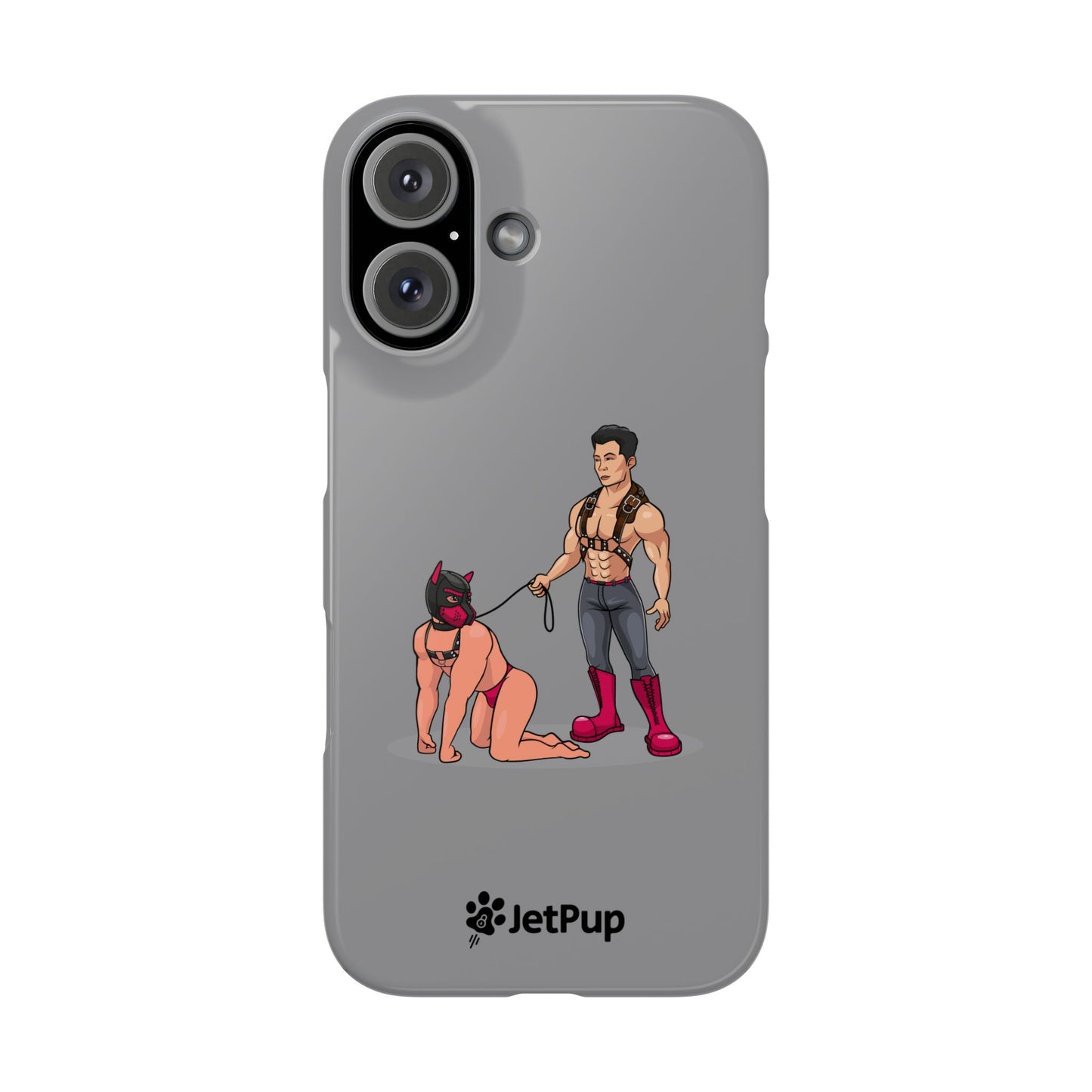 Handler & Pup Slim iPhone Cases - Grey