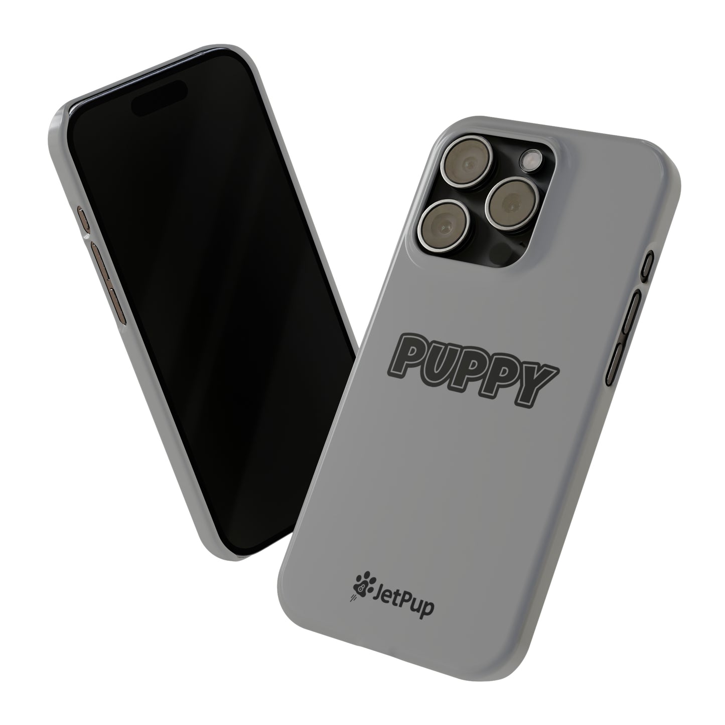 Puppy Slim iPhone Cases - Grey