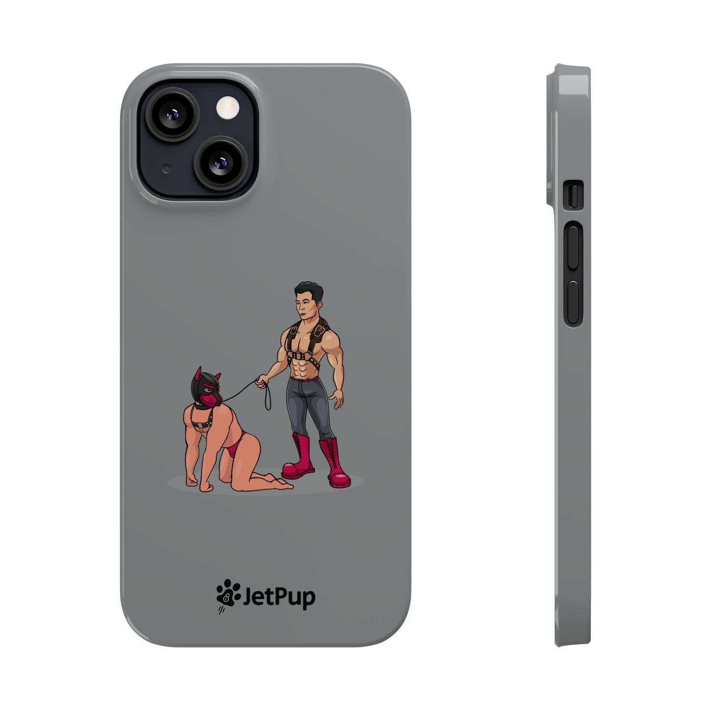 Handler & Pup Slim iPhone Cases - Grey