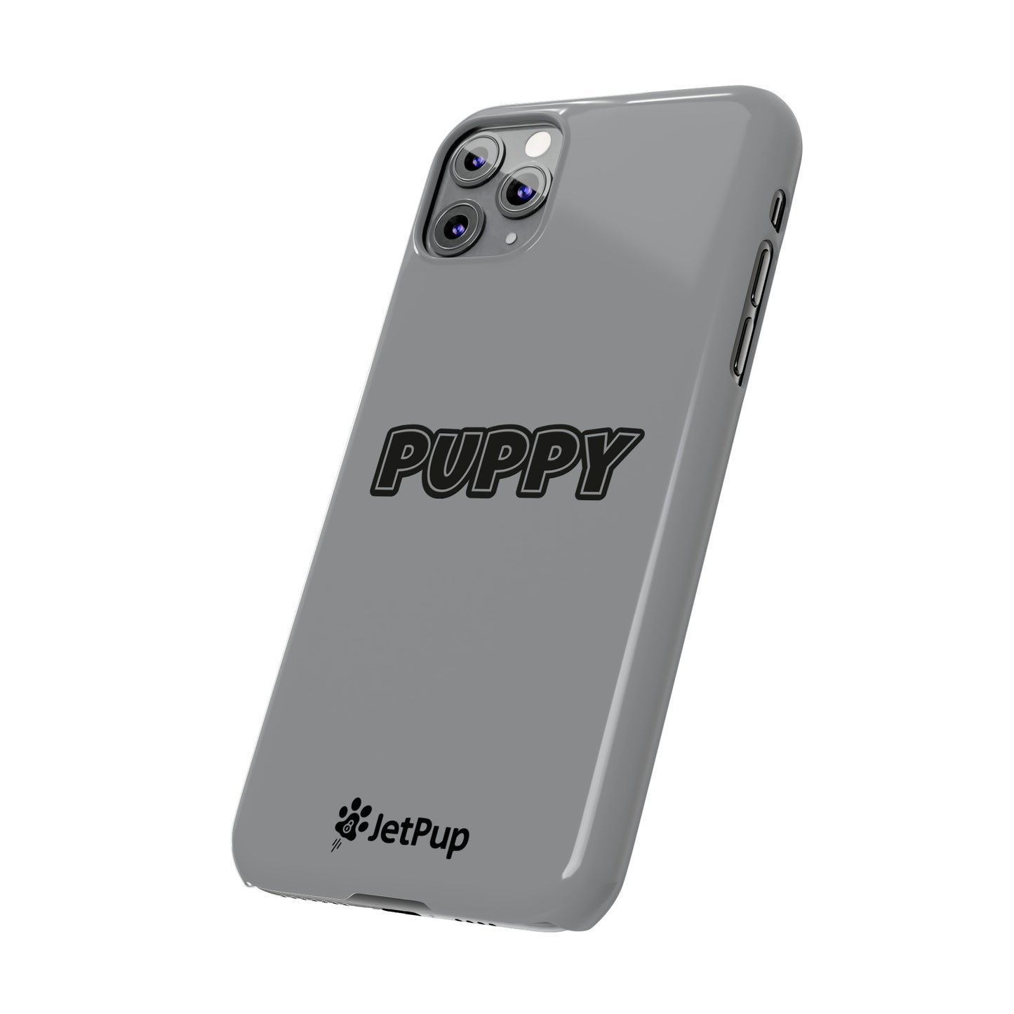 Puppy Slim iPhone Cases - Grey