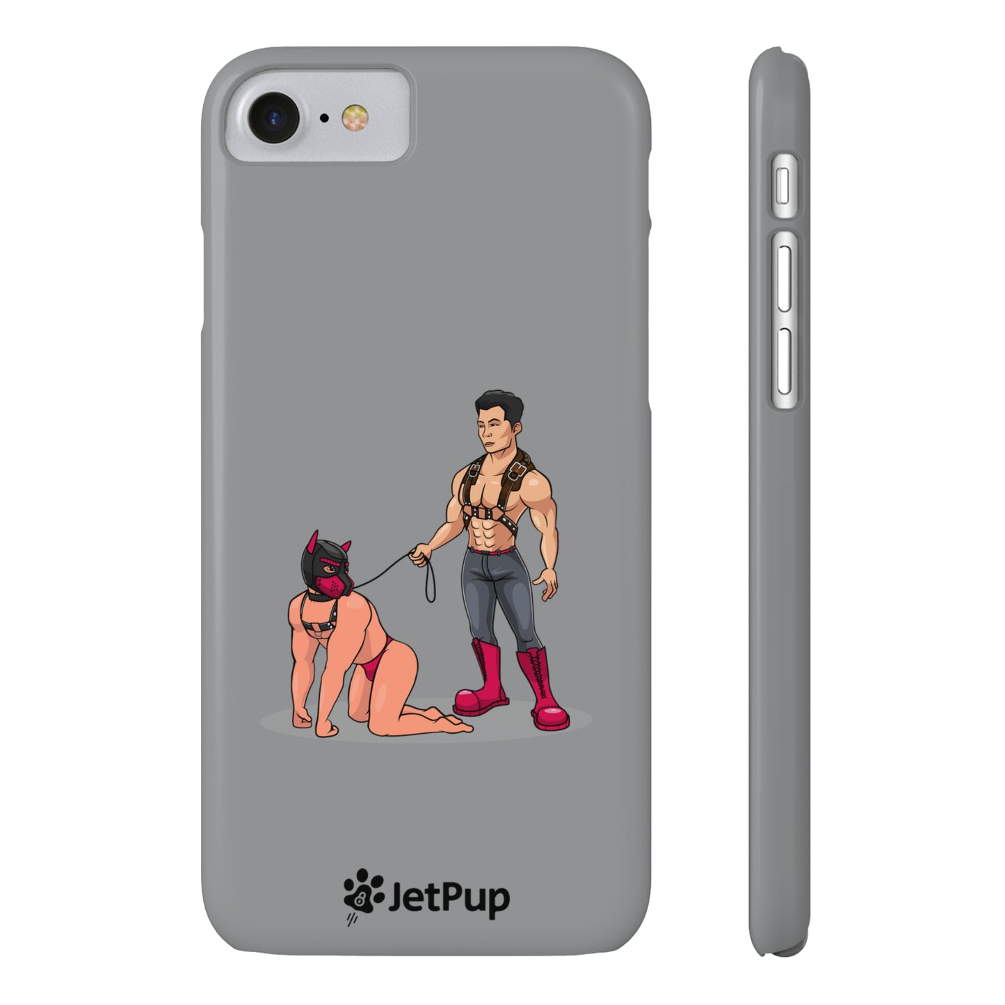 Handler & Pup Slim iPhone Cases - Grey