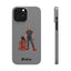 Dad & Pup Slim iPhone Cases - Grey