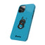 Pup Hood Slim iPhone Cases - Turquoise