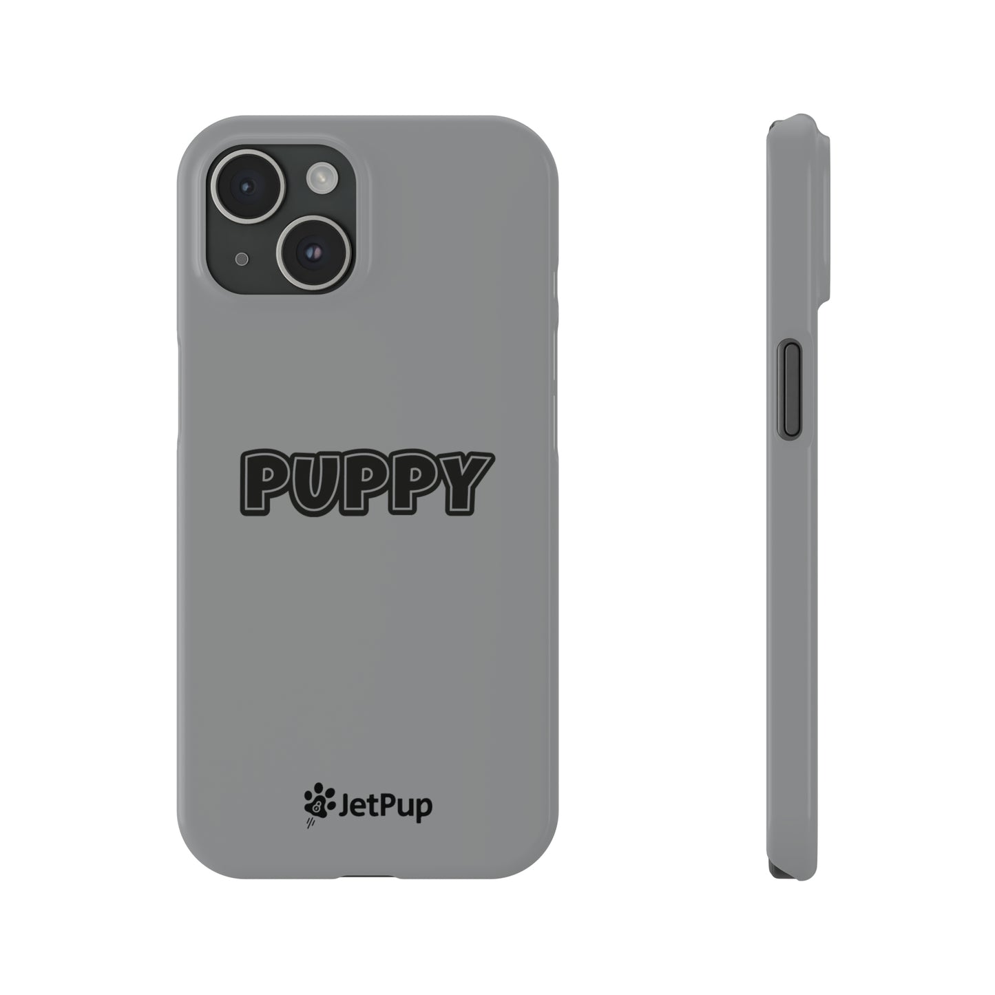 Puppy Slim iPhone Cases - Grey