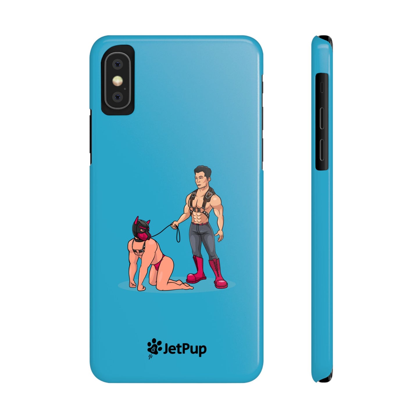 Handler & Pup Slim iPhone Cases - Turquoise