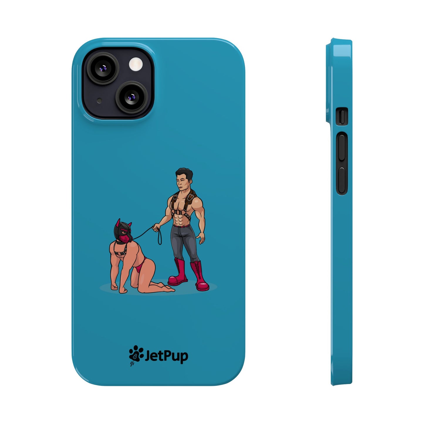 Handler & Pup Slim iPhone Cases - Turquoise