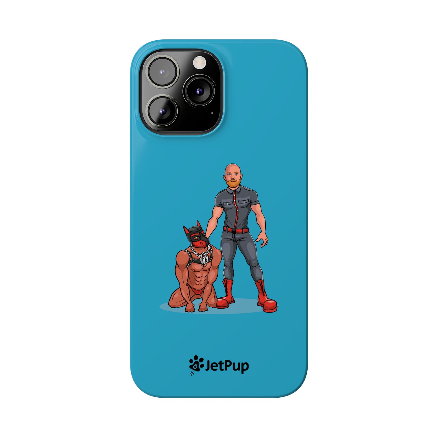 Dad & Pup Slim iPhone Cases - Turquoise