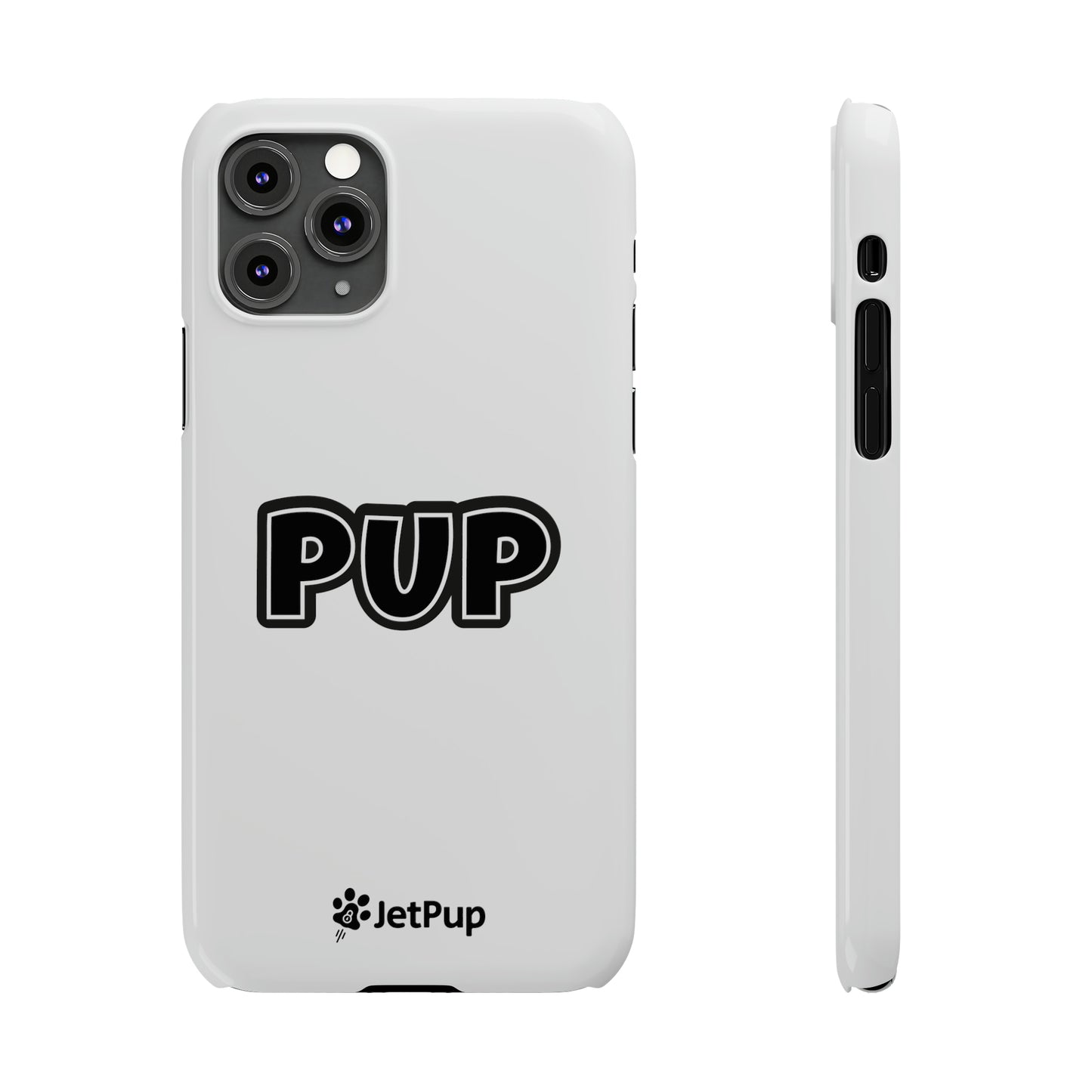 Pup Slim iPhone Cases - White