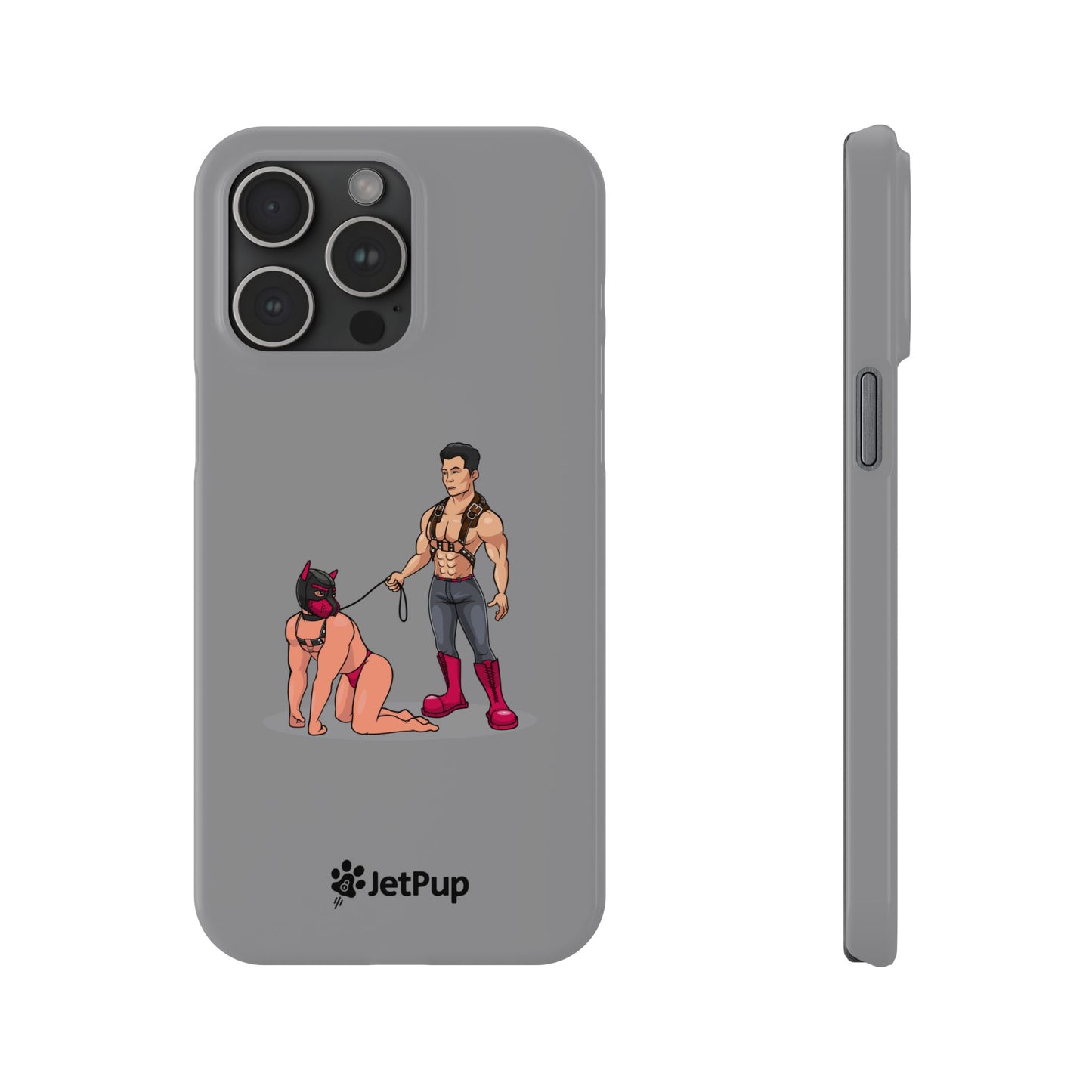 Handler & Pup Slim iPhone Cases - Grey