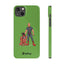 Dad & Pup Slim iPhone Cases - Green