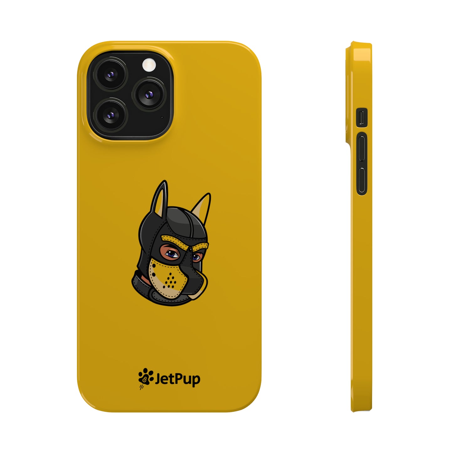 Pup Hood Slim iPhone Cases - Yellow