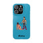 Handler & Pup Slim iPhone Cases - Turquoise