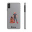 Dad & Pup Slim iPhone Cases - Grey