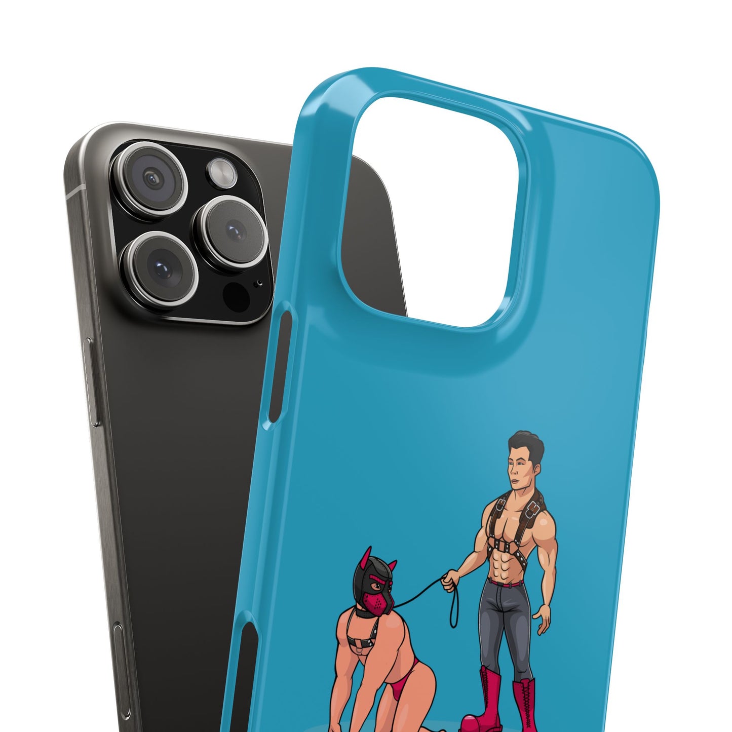 Handler & Pup Slim iPhone Cases - Turquoise