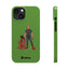 Dad & Pup Slim iPhone Cases - Green