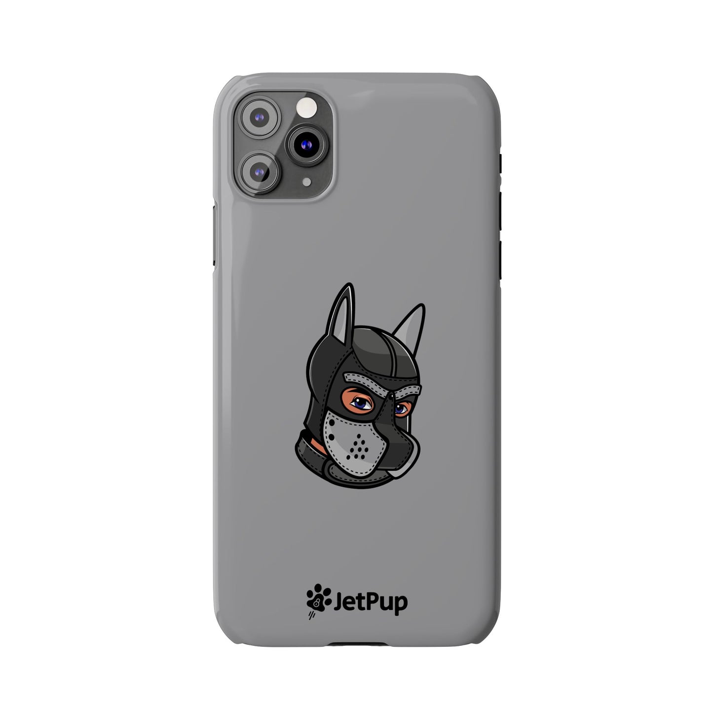 Pup Hood Slim iPhone Cases - Grey