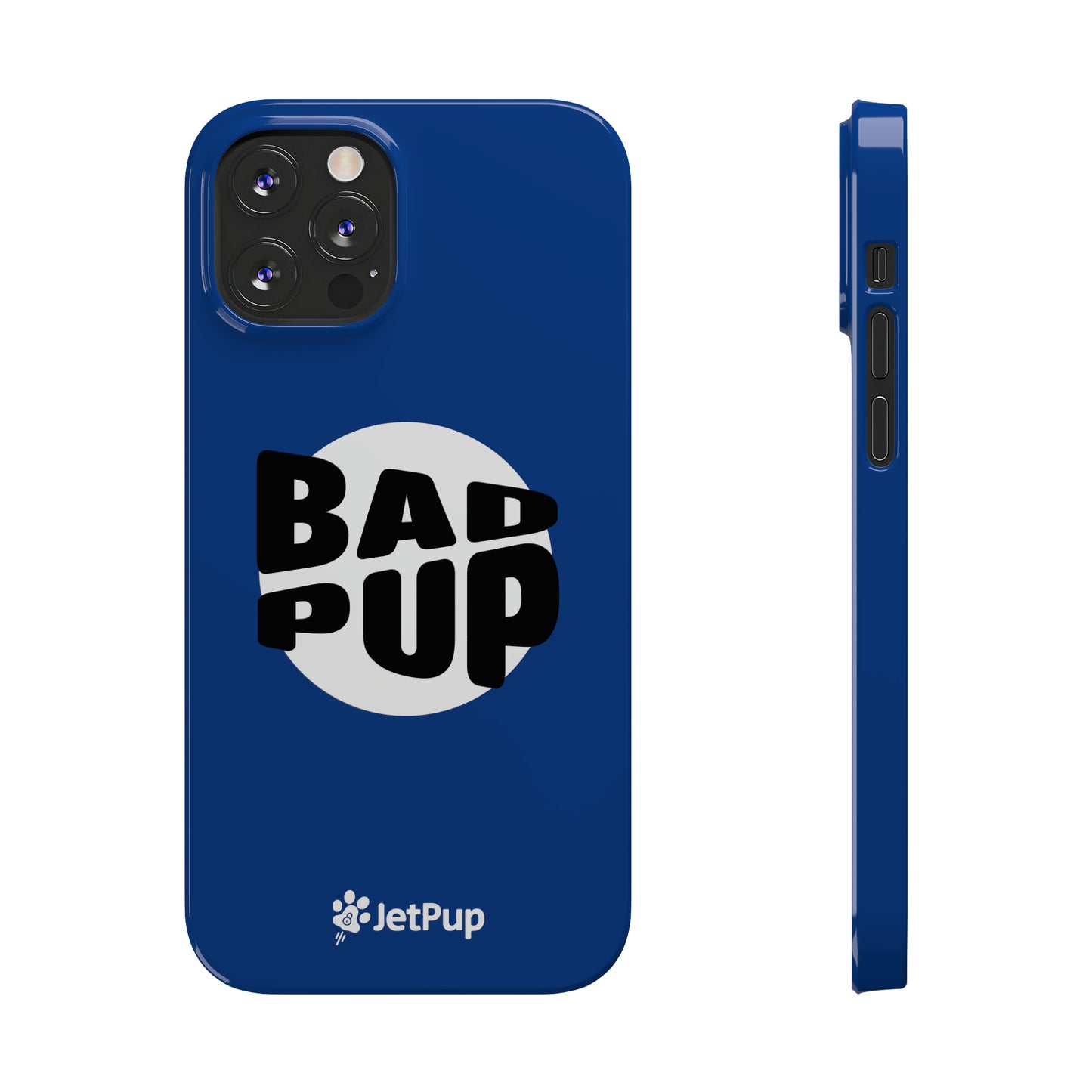 Bad Pup Slim iPhone Cases - Blue