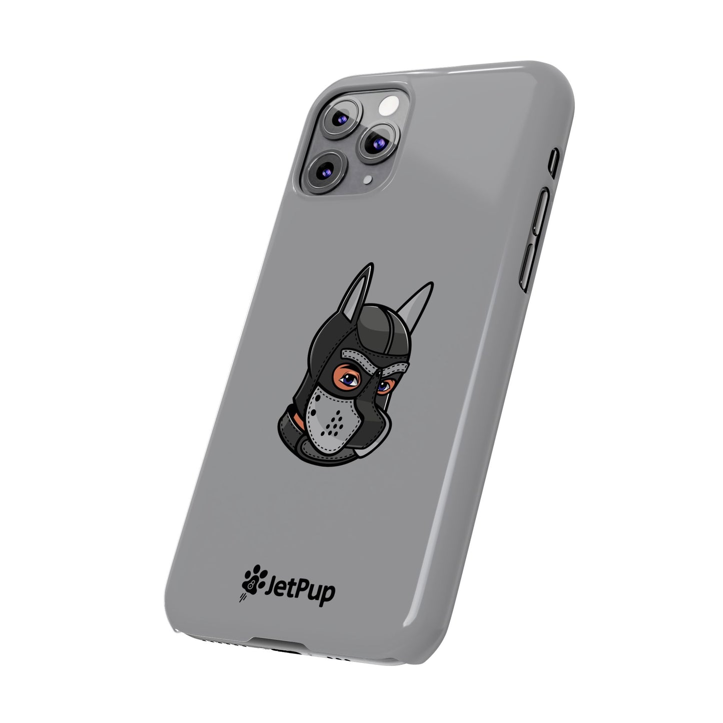 Pup Hood Slim iPhone Cases - Grey