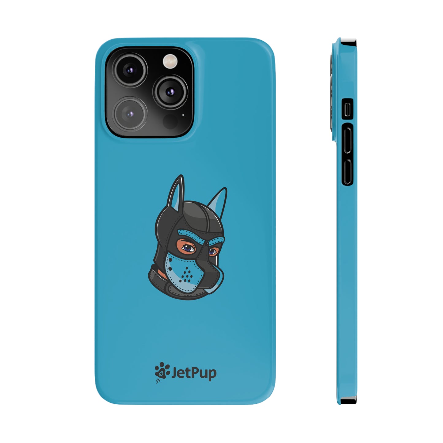 Pup Hood Slim iPhone Cases - Turquoise