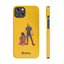 Dad & Pup Slim iPhone Cases - Yellow