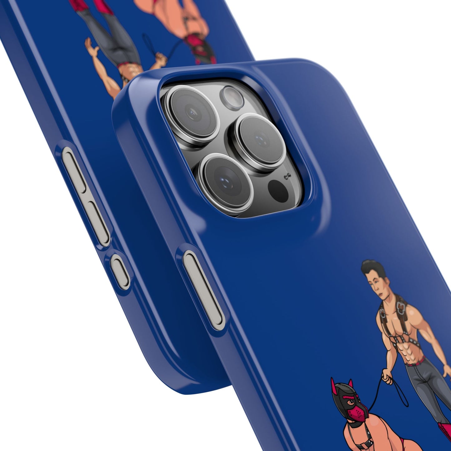 Handler & Pup Slim iPhone Cases - Blue