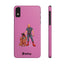 Dad & Pup Slim iPhone Cases - Pink