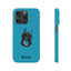 Pup Hood Slim iPhone Cases - Turquoise