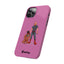 Dad & Pup Slim iPhone Cases - Pink