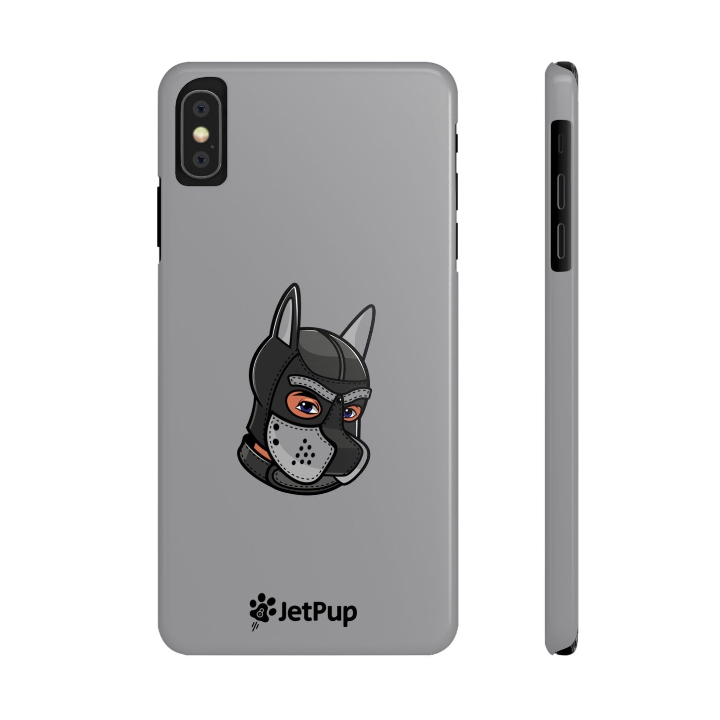 Pup Hood Slim iPhone Cases - Grey