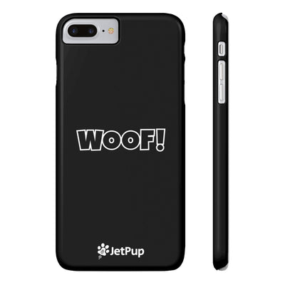 Woof Slim iPhone Cases - Black