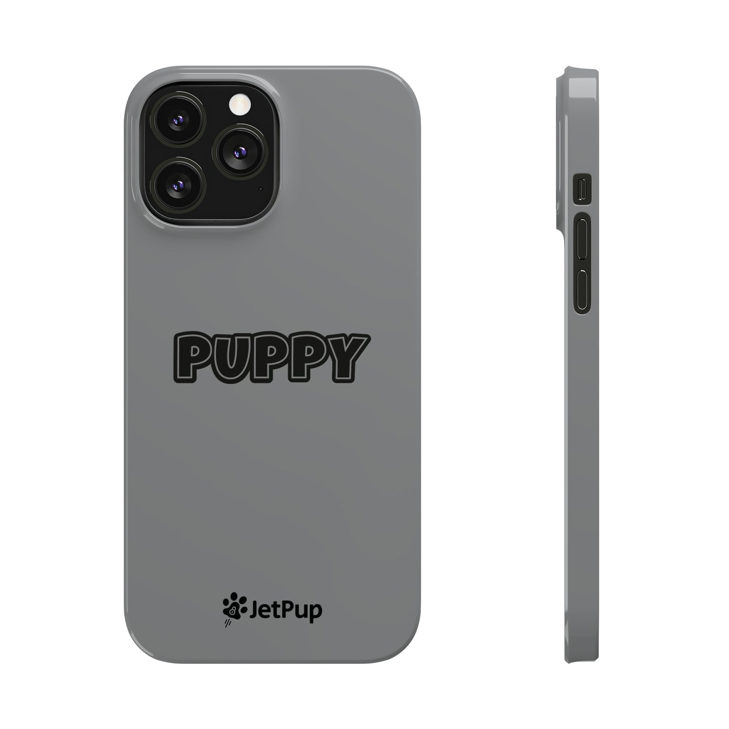 Puppy Slim iPhone Cases - Grey