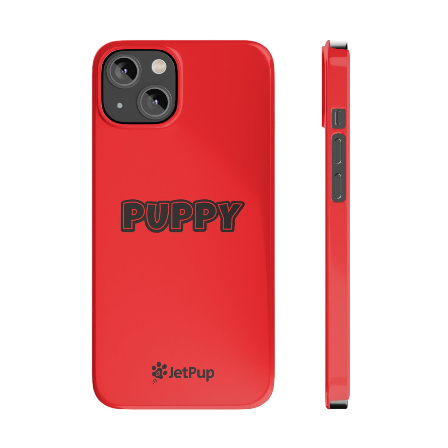 Puppy Slim iPhone Cases - Red
