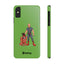 Dad & Pup Slim iPhone Cases - Green