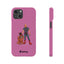 Dad & Pup Slim iPhone Cases - Pink