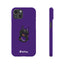 Pup Hood Slim iPhone Cases - Purple