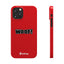 Woof Slim iPhone Cases - Red