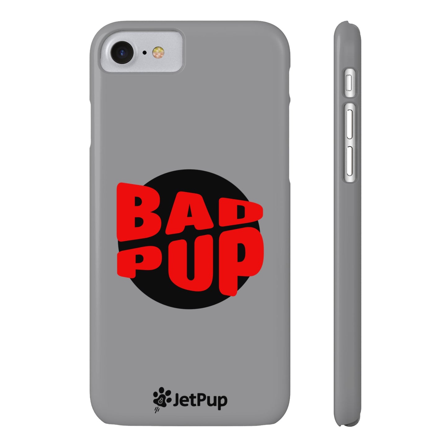 Bad Pup Slim iPhone Cases - Grey