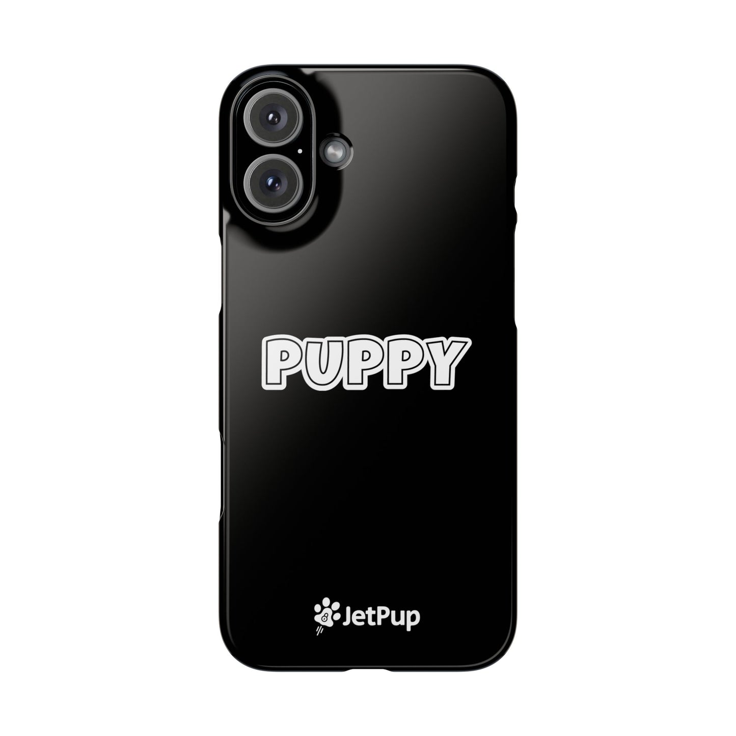 Puppy Slim iPhone Cases - Black