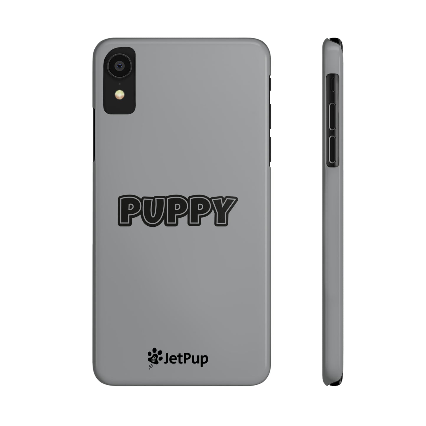 Puppy Slim iPhone Cases - Grey