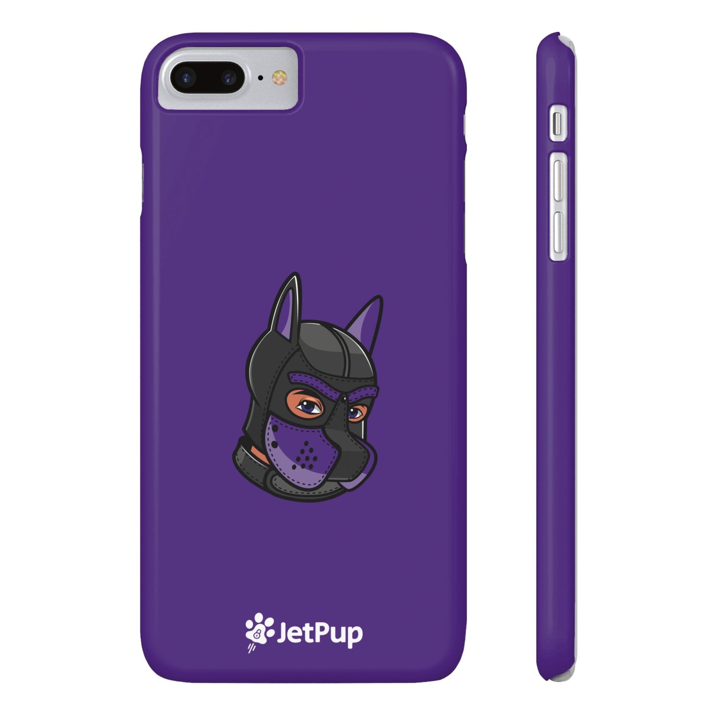 Pup Hood Slim iPhone Cases - Purple