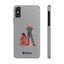 Dad & Pup Slim iPhone Cases - Grey